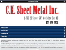 Tablet Screenshot of cksheetmetal.ca